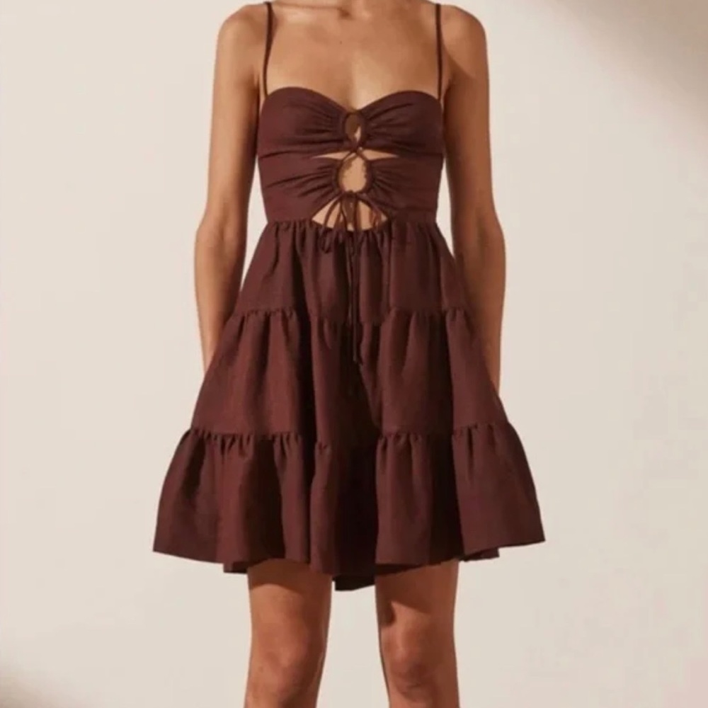 Shona Joy - Rubi Lace Up Backless Mini Dress